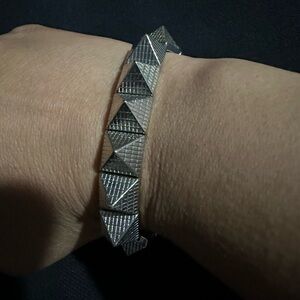 Silver Pyramid Stud Bracelet